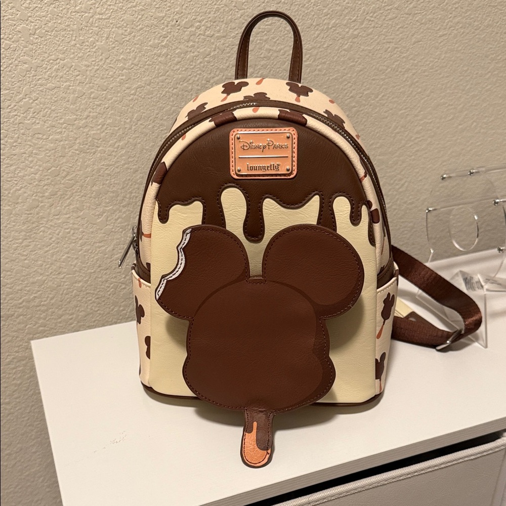 Loungefly Cream and Brown Mickey Backpack
